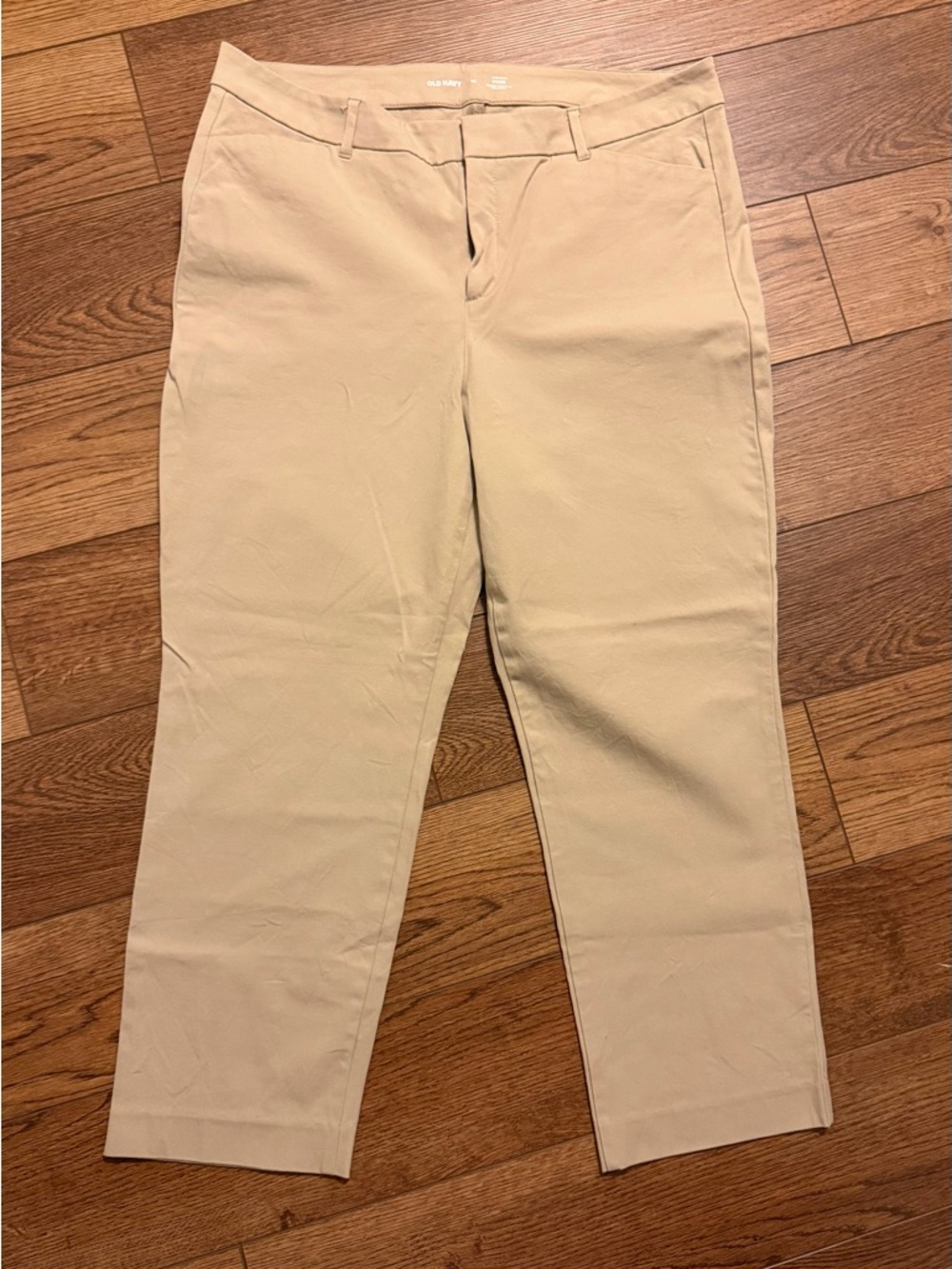 Old Navy Womens High Rise Pixie Cropped Khaki Chino Pants with Stretch